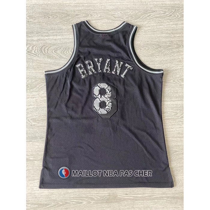 Maillot Los Angeles Lakers Kobe Bryant NO 8 Swingman Mitchell & Ness 1996-97 Noir